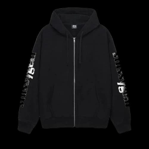 Stussy Gear Zip Hoodie Black