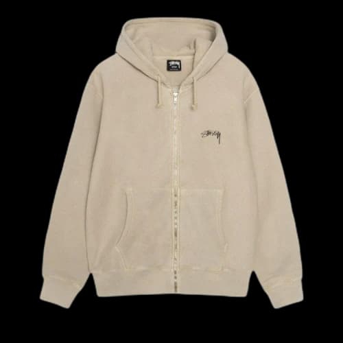 Stussy Pigment Dyed Buana Zip Hoodie 'Khaki'