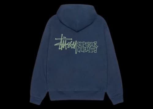 Stussy Superior Quality Zip Hoodie Navy