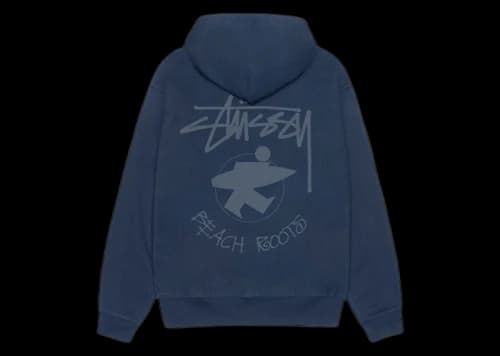 Stussy Beach Roots Zip Hoodie Navy