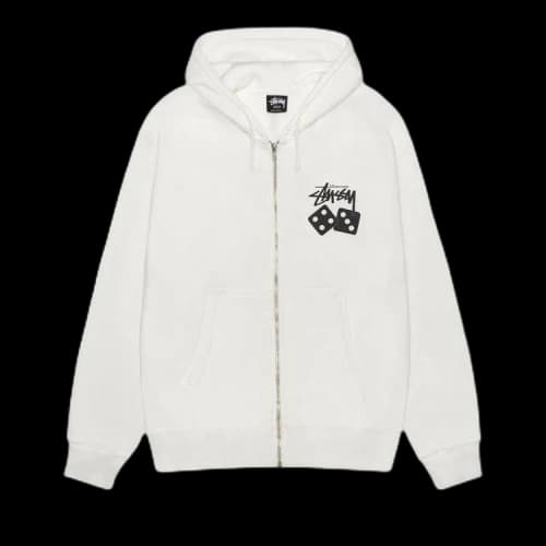 Stussy Dice Zip Hoodie Pigment Dyed 'Natural'
