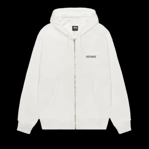 Stussy Jumbo Zip Hoodie Pigment Dyed 'Natural'