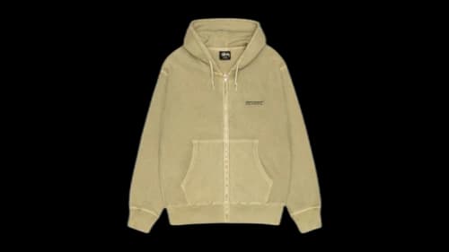 Stussy Jumbo Pig Dyed Zip Hoodie Elm