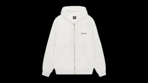 Stussy Jumbo Pig Dyed Zip Hoodie Natural