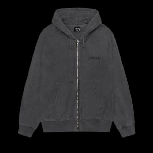 Stussy Modern Age Zip Hoodie Pigment Dyed 'Black'