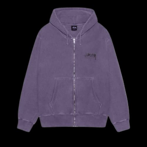 Stussy Modern Age Zip Hoodie Pigment Dyed 'Grape'
