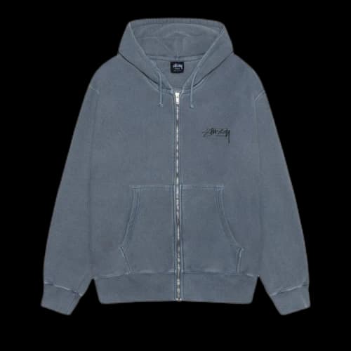 Stussy Modern Age Pigment Dyed Zip Hoodie Navy