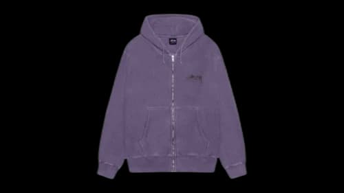 Stussy Modern Age Pig Dyed Zip Hoodie Grape