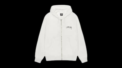 Stussy Modern Age Pig Dyed Zip Hoodie Natural