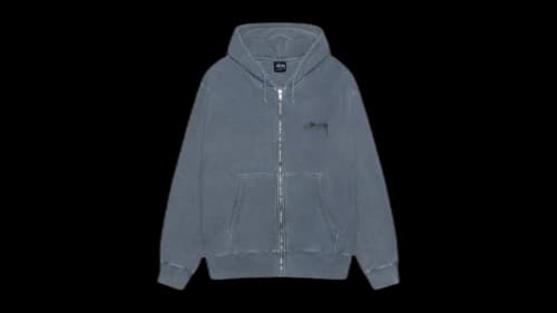 Stussy Modern Age Pig Dyed Zip Hoodie Navy
