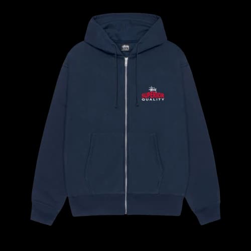 Stussy Superior Quality Zip Hoodie (SS25) Navy