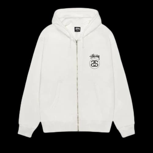 Stussy Stock Link Zip Hoodie Pigment Dyed 'Natural'