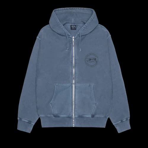 Stussy Wear Zip Hoodie Navy Pigment Dyed