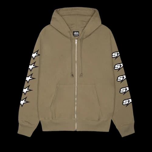 Stussy Speedway Zip Hoodie Army