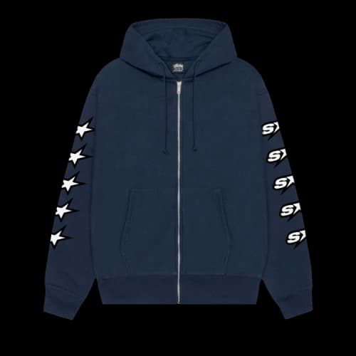 Stussy Speedway Zip Hoodie Navy