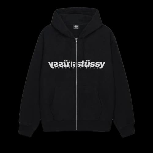 Stussy Mirror Zip Hoodie Black