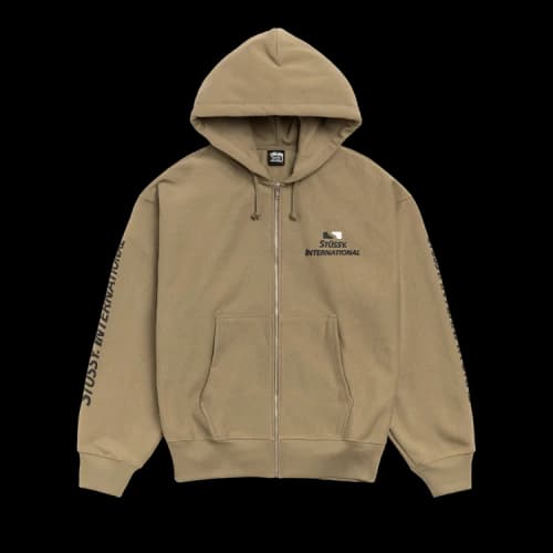Stussy International Zip Hoodie 'Army'