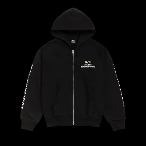 Stussy International Zip Hoodie 'Black'