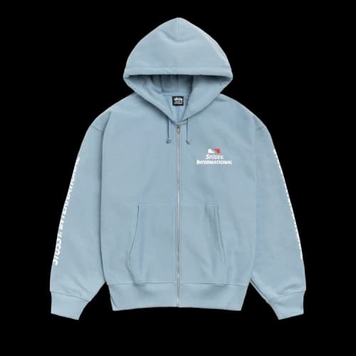 Stussy International Zip Hoodie 'Slate'