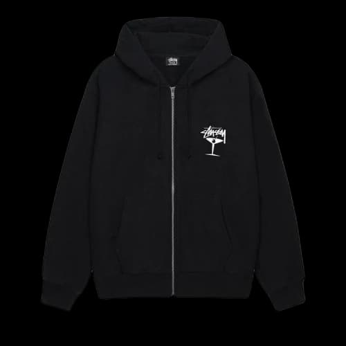 Stussy Martini Zip Hoodie 'Black'