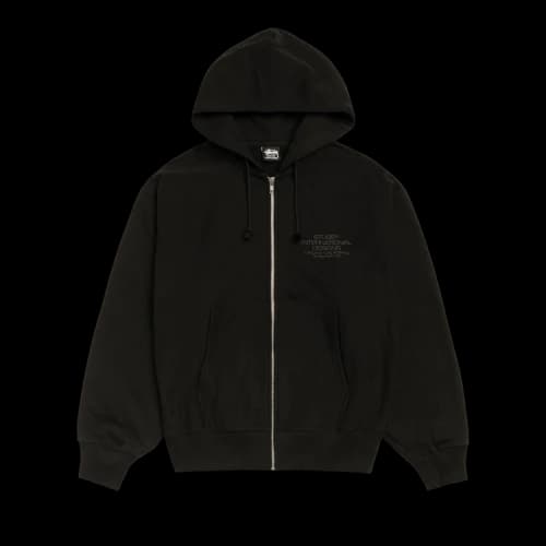 Stussy International Designs Zip Hoodie 'Black'