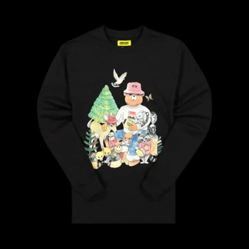 Chinatown Market Smiley Friends Long-Sleeve Tee 'Black'
