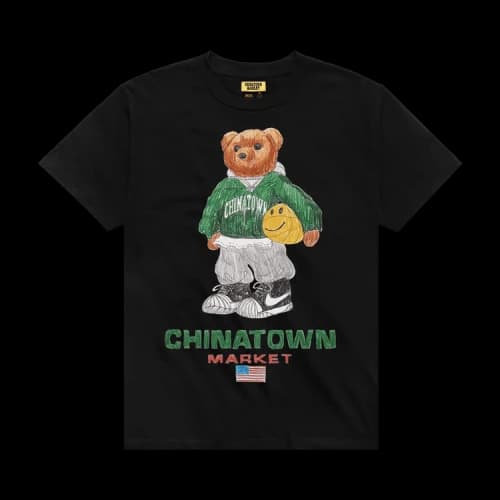 Chinatown Market Smiley Sketch Basketball Bear Tee 'Black'