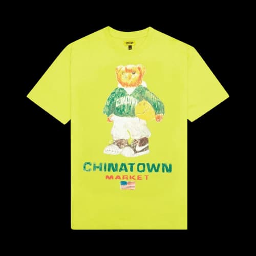 Chinatown Market Smiley Sketch Basketball Bear Tee 'Yellow'