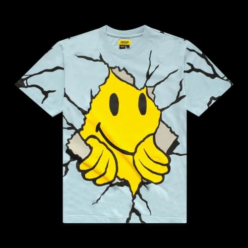 Chinatown Market Smiley Dry Wall Breaker Tee 'Blue'