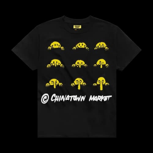 Chinatown Market Smiley Wuz Here Tee 'Black'