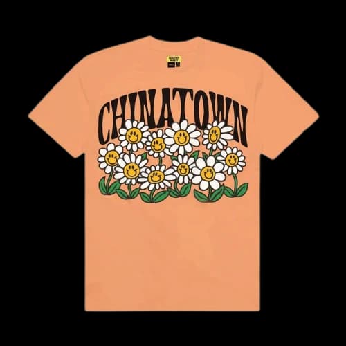 Chinatown Market Smiley Flower Power Tee 'Peach'