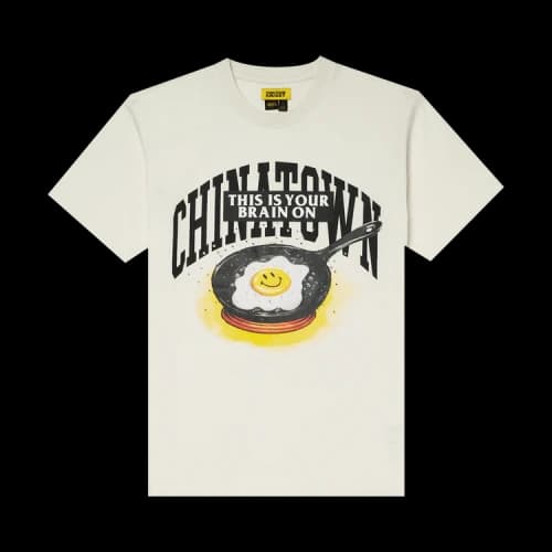 Chinatown Market Smiley Brain On Fried Tee 'Cream'