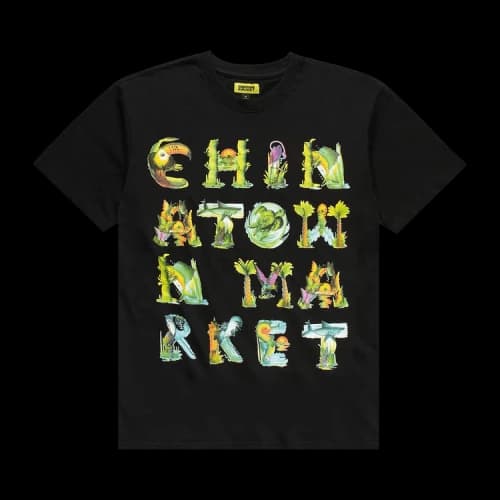Chinatown Market Watercolor Sea Tee 'Black'