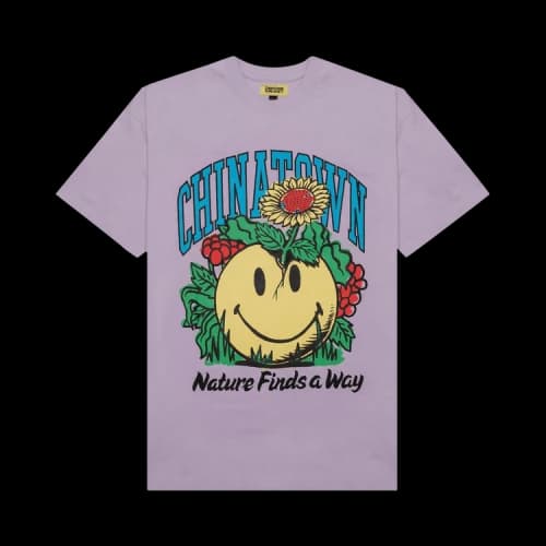 Chinatown Market Smiley Planter T-Shirt 'Purple'