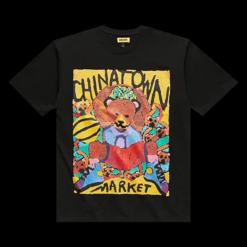 Chinatown Market Dunking Bear Watercolor T-Shirt 'Black'