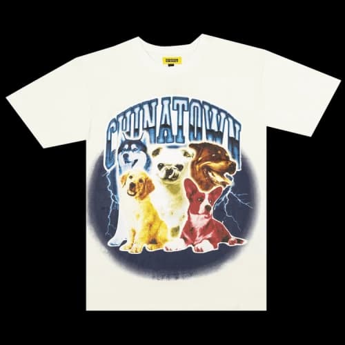 Chinatown Market Dawg Lightning Arc T-Shirt 'Cream'