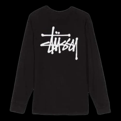 Stussy Classic Basic Printing Long Sleeves Black