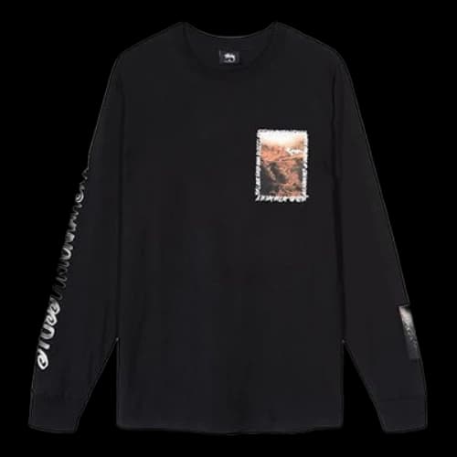 Stussy Great Outdoors Ls Tee Classic Poster Long Sleeves Unisex Black