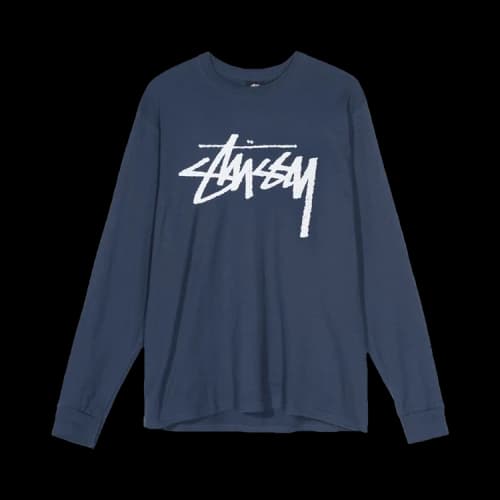 Stussy Stock Long-Sleeve Tee 'Navy'