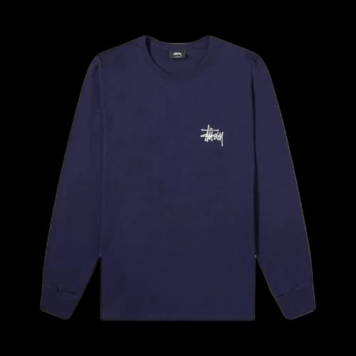 Stussy Basic Long-Sleeve Tee 'Navy'