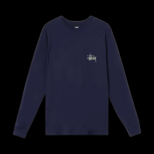 Stussy Basic Long-Sleeve Tee 'Navy'