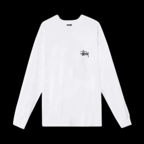 Stussy Basic Long-Sleeve Tee 'White'