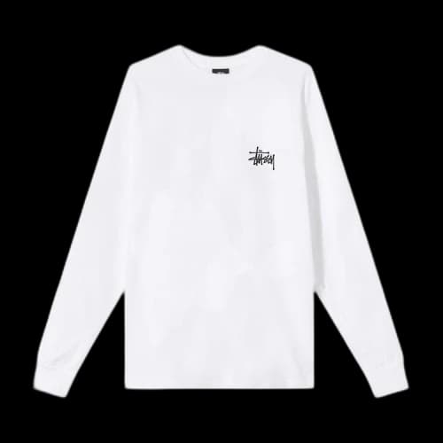 Stussy Basic Long-Sleeve Tee 'White'