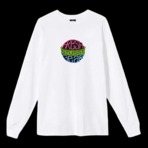 Stussy Unisex Printing Round-neck Sweatshirt White