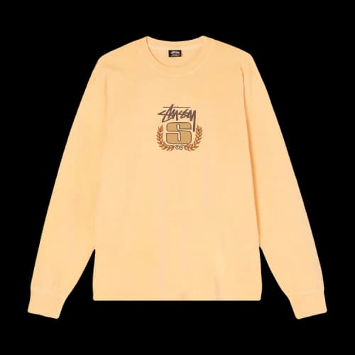 Stussy S Wreath Pigment Dyed Long-Sleeve 'Peach'