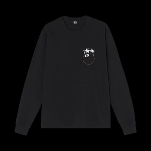 Stussy 8 Ball Pigment Dyed Long-Sleeve Tee 'Black'