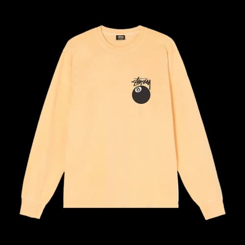 Stussy 8 Ball Pigment Dyed Long-Sleeve Tee 'Natural'
