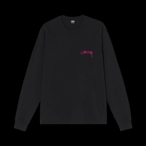 Stussy Sphinx Pigment Dyed Long-Sleeve Tee 'Black'