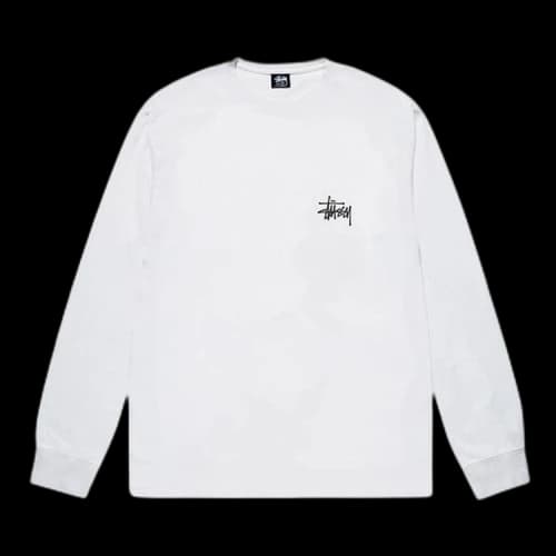 Stussy Basic Long-Sleeve Tee 'White'