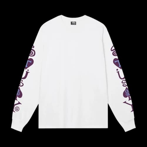 Stussy Hearts And Spades Long-Sleeve Tee 'White'